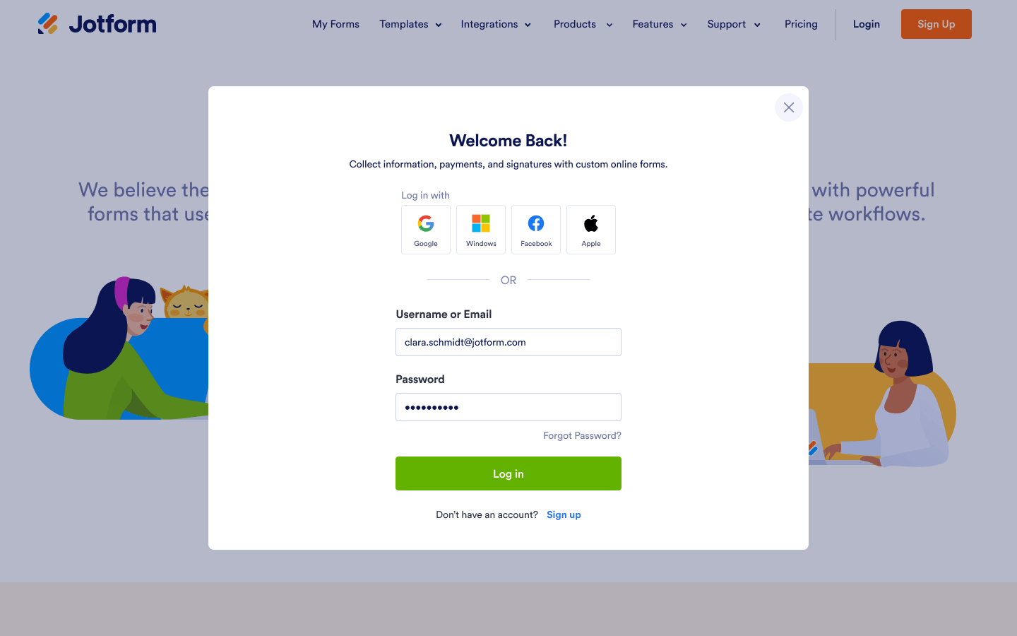 Login flow — the front door 2FA protects