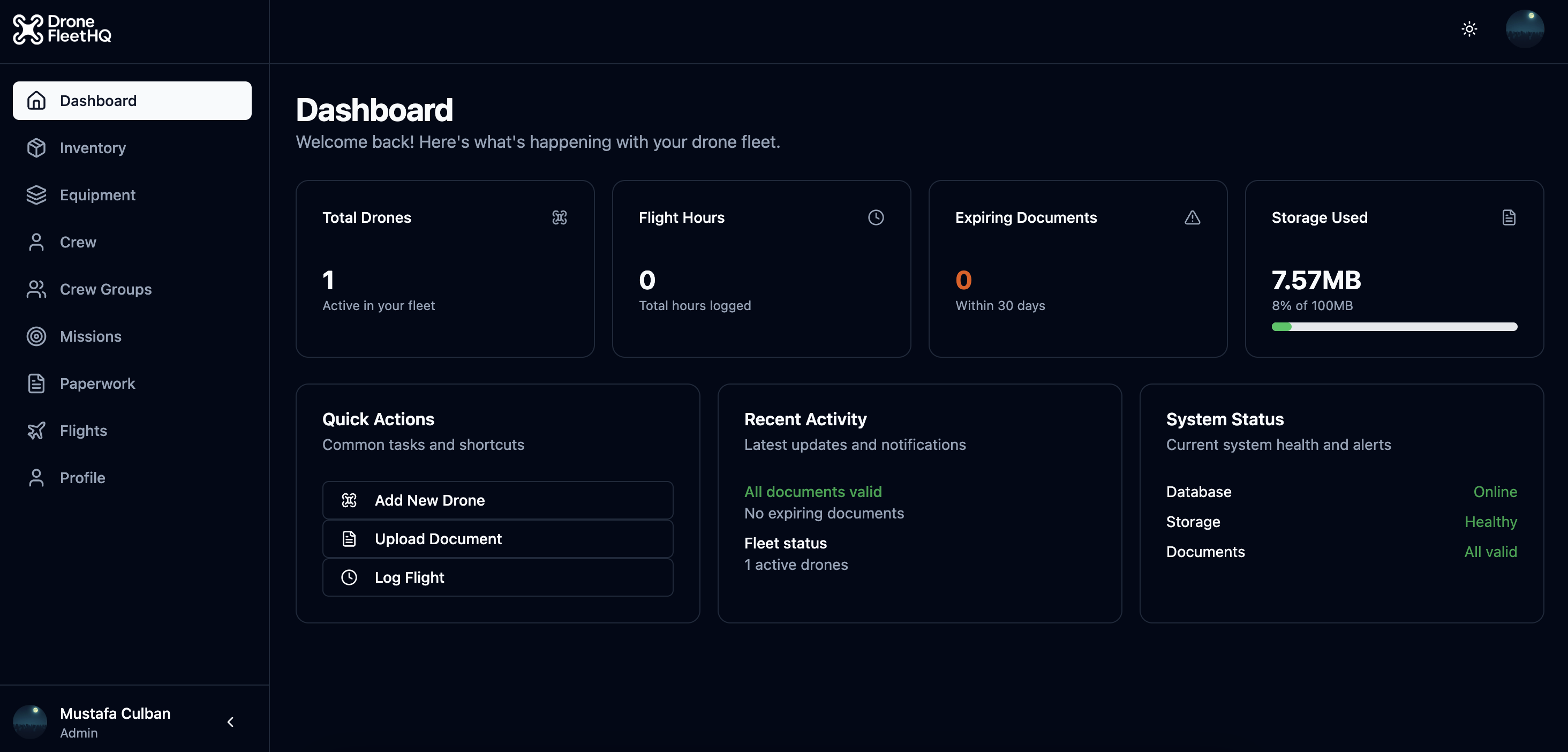 DroneFleetHQ — product screenshot