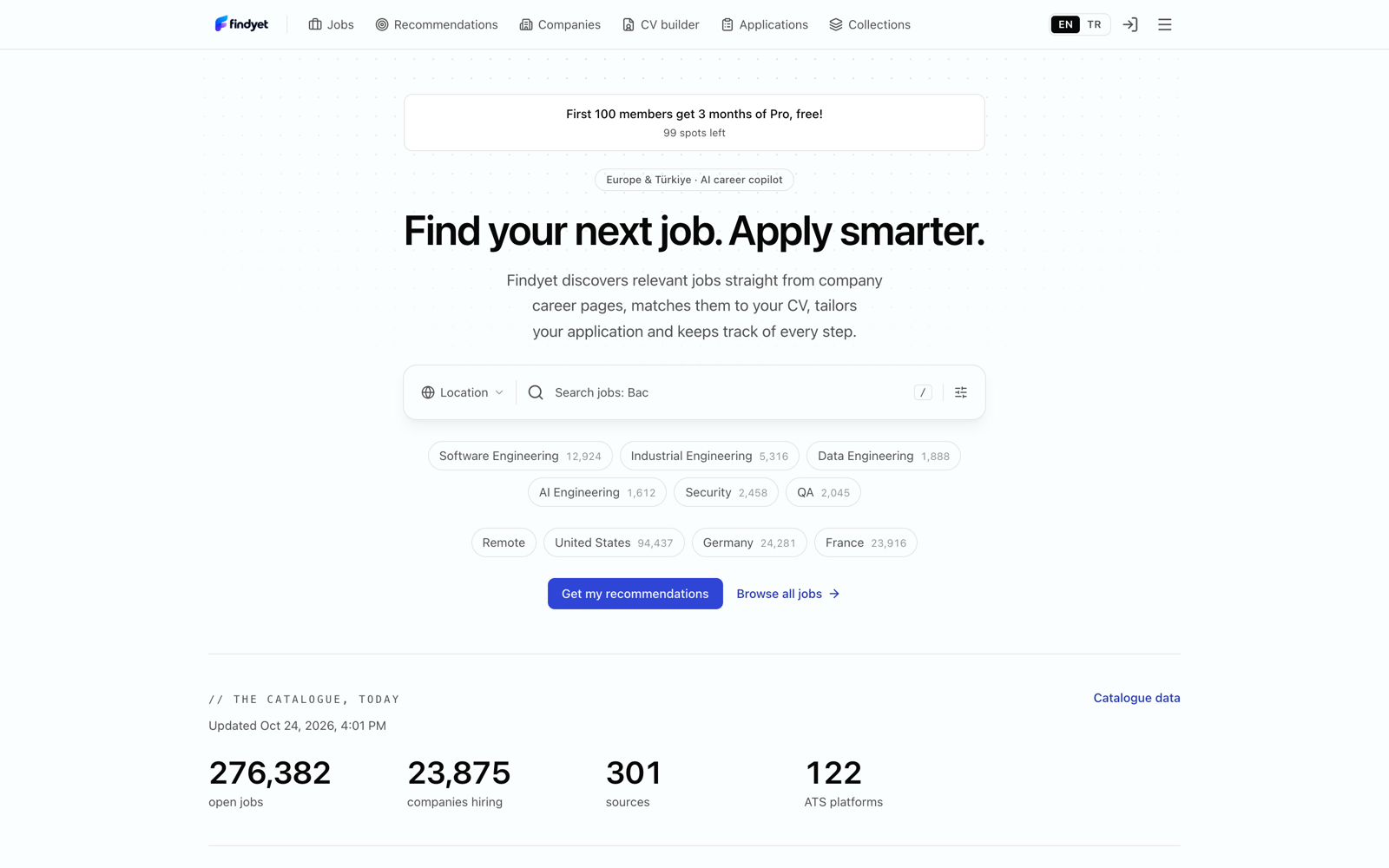 Findyet — product screenshot