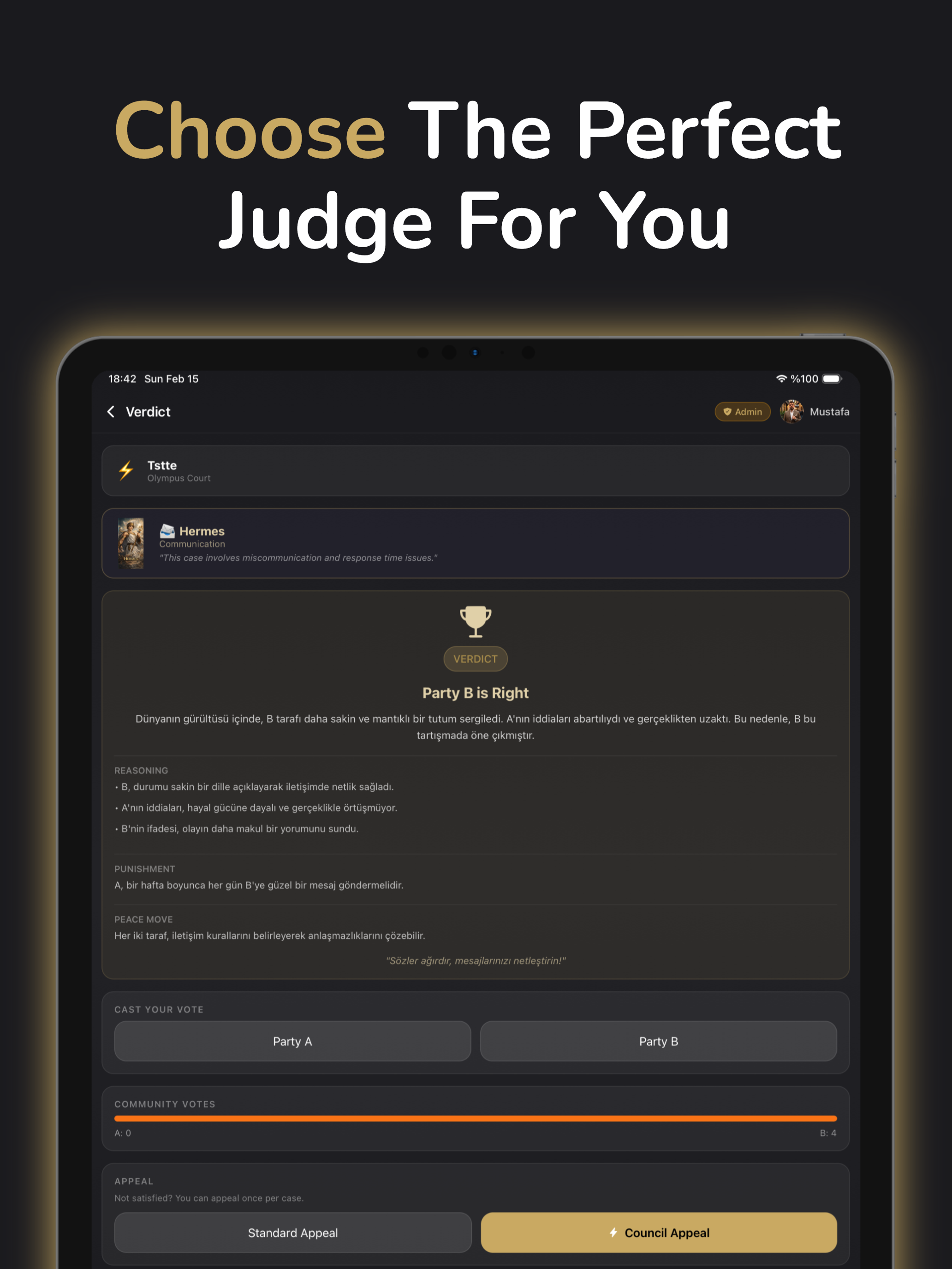 Choose the Perfect Judge for You