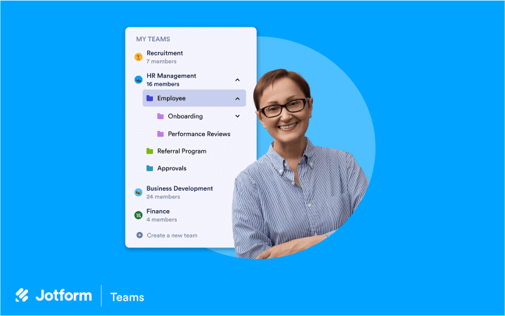 Organize team projects with folders